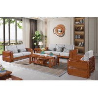 長城橡木客廳系列家具：沙發036#（1+2+3）