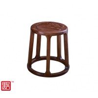 禺舍禪意新中式民宿家具：321白蠟?zāi)緢A凳