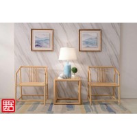 禺舍禪意新中式民宿家具：303白蠟?zāi)拘蓍e椅