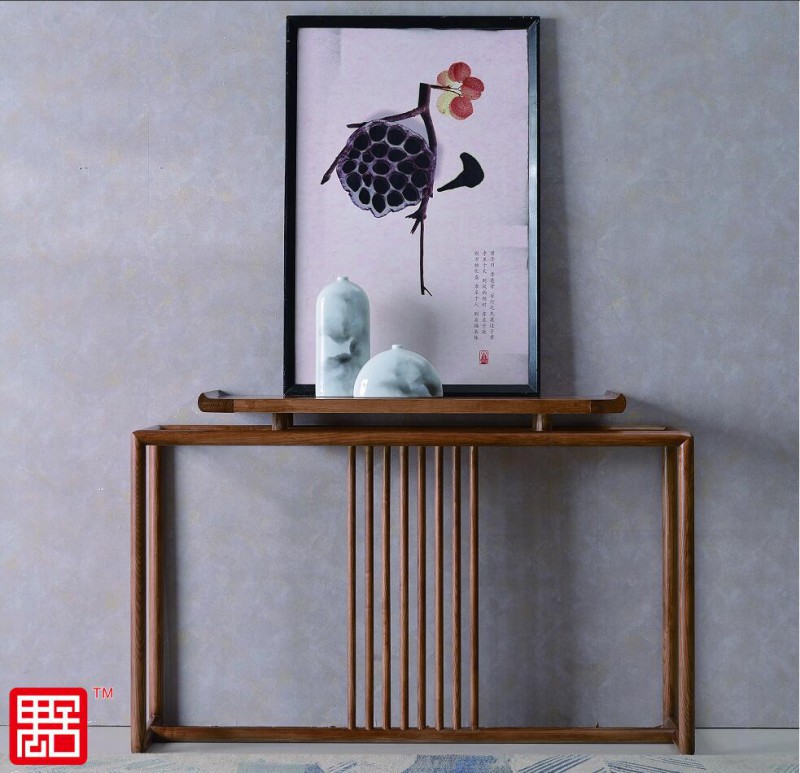 禺舍禪意新中式民宿家具：白蠟?zāi)?1玄關(guān)