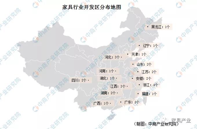 家具行業(yè)開發(fā)區(qū)分布