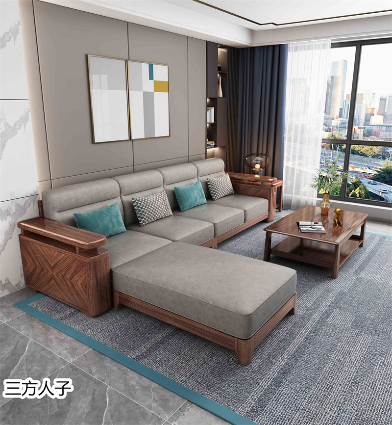 三方人子現(xiàn)代極簡風(fēng)格烏金木家具16