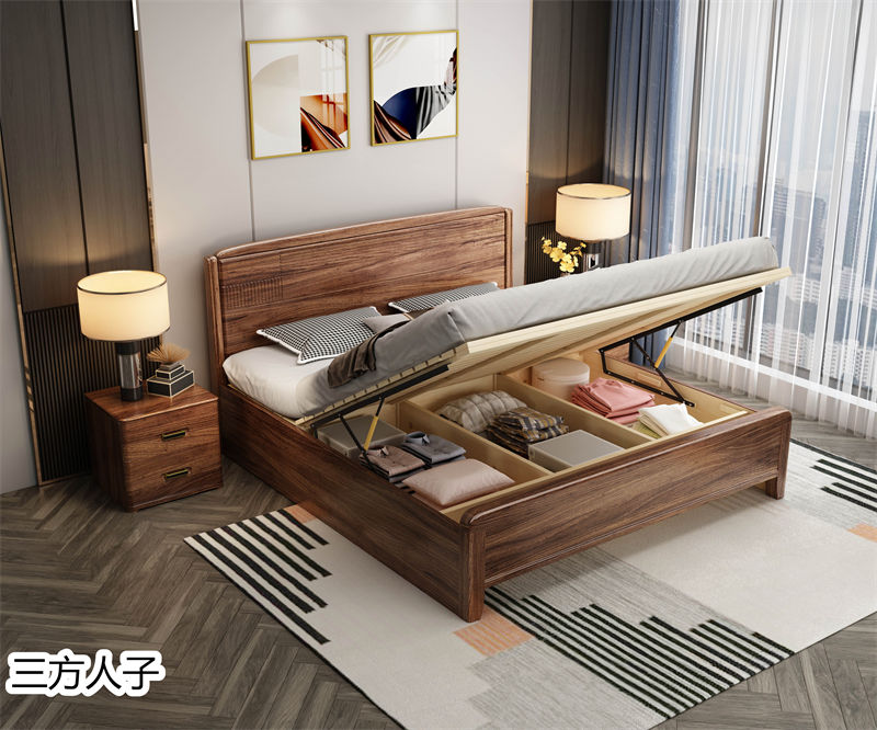 三方人子現(xiàn)代極簡風(fēng)格烏金木家具50