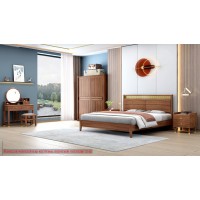康優(yōu)寶輕奢新中式胡桃木家具：K6A822床