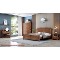 康優(yōu)寶輕奢新中式胡桃木家具：K6A815床