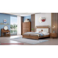 康優(yōu)寶輕奢新中式胡桃木家具：K6A812床