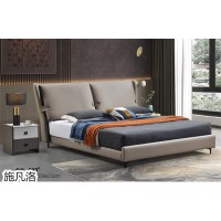 施凡洛輕奢極簡風格軟體床，軟床、布藝床、皮質(zhì)軟床廠家，深圳施凡洛家居