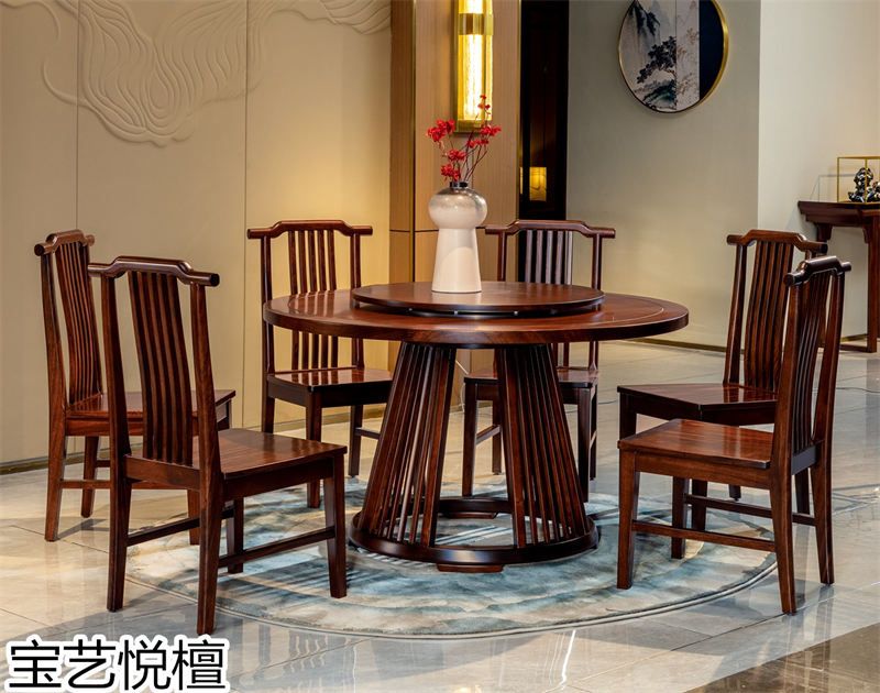 賢寶家具·寶藝悅檀 新中式烏金木套房家具29