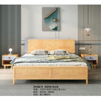 云杉木語現代北歐家具：3112#床、3121#床頭柜