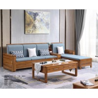 匯壹尊品烏金木家具：9906#轉(zhuǎn)角沙發(fā)+中箱（高箱）