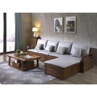 木來客現(xiàn)代輕奢極簡黑胡桃木家具：8W26#轉(zhuǎn)角沙發(fā)
