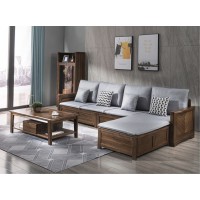 木來客現(xiàn)代輕奢極簡黑胡桃木家具：8W38#轉(zhuǎn)角沙發(fā)