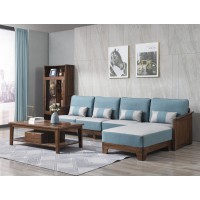 木來客現(xiàn)代輕奢極簡黑胡桃木家具：8W59#轉(zhuǎn)角沙發(fā)