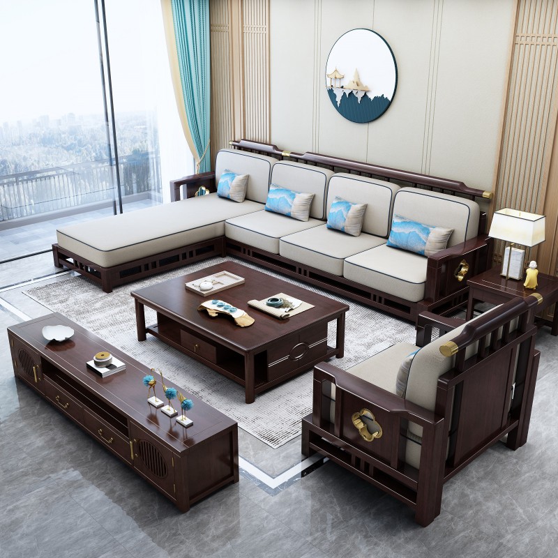 瑞聯新中式家具：810#厚墊高靠沙發