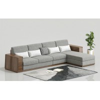 天倫雅樂(lè)現(xiàn)代極簡(jiǎn)南美黑胡桃木家具：SF109轉(zhuǎn)角沙發(fā)