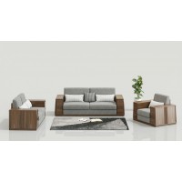 天倫雅樂(lè)現(xiàn)代極簡(jiǎn)南美黑胡桃木家具：SF109沙發(fā)1+2+3