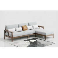 天倫雅樂(lè)現(xiàn)代極簡(jiǎn)南美黑胡桃木家具：SF103轉(zhuǎn)角沙發(fā)