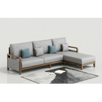 天倫雅樂(lè)現(xiàn)代極簡(jiǎn)南美黑胡桃木家具：SF101轉(zhuǎn)角沙發(fā)
