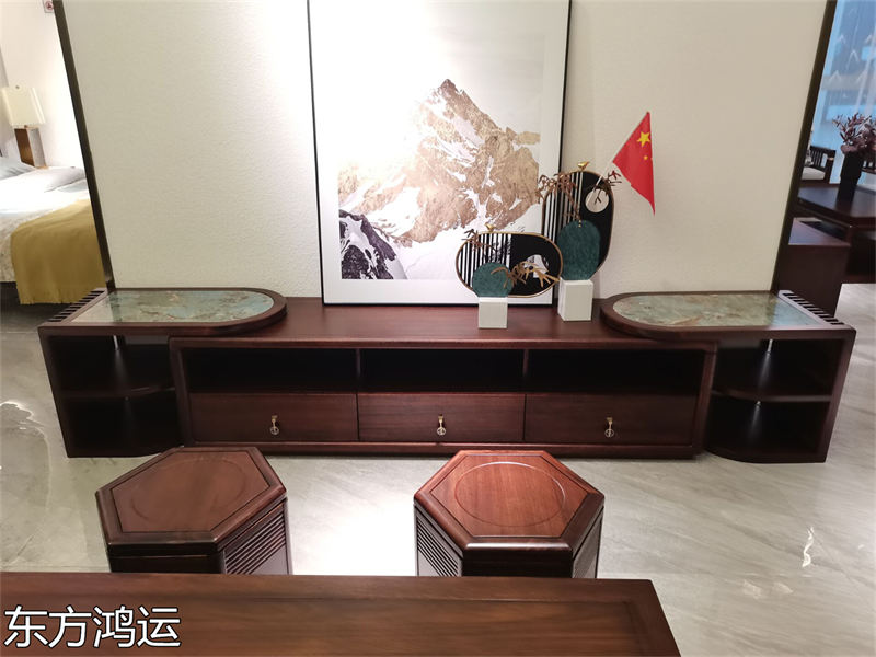 品橡家具 盧西彼海 東方鴻運國潮新中式烏金木家具展廳實拍