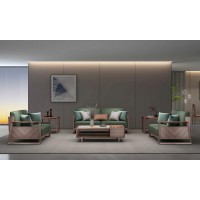 木來(lái)客現(xiàn)代輕奢極簡(jiǎn)黑胡桃木家具：2W16沙發(fā)1+2+3
