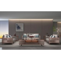 木來(lái)客現(xiàn)代輕奢極簡(jiǎn)黑胡桃木家具：2W12沙發(fā)1+2+3