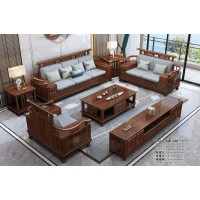 鑫亞軒家具卓越皇朝：烏金木1+2+3沙發(fā)626#冬夏兩用