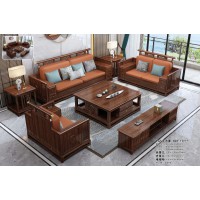 鑫亞軒家具卓越皇朝：烏金木1+2+3沙發(fā)622#冬夏兩用