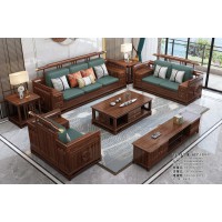 鑫亞軒家具卓越皇朝：烏金木1+2+3沙發(fā)621#冬夏兩用