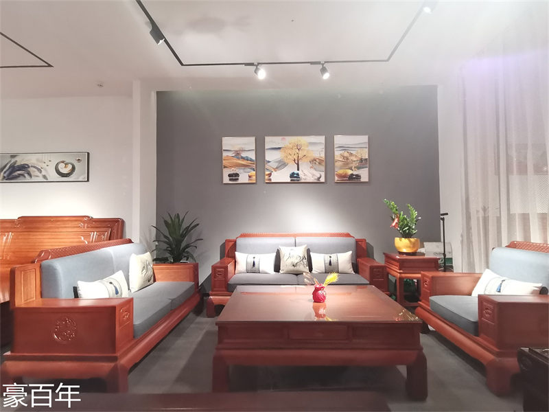 豪百年家具·企隆 東南亞紅檀/印尼花梨木家具展廳實(shí)拍