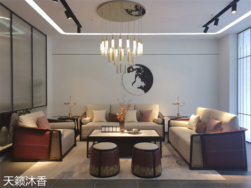 世紀(jì)豪軒·天籟沐香 蘭亭韻-悅系列時尚輕奢新中式風(fēng)格愛里古夷蘇木家具展廳實(shí)拍
