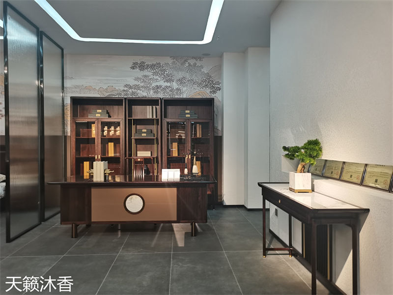 世紀(jì)豪軒·天籟沐香 蘭亭韻-悅系列時尚輕奢新中式風(fēng)格愛里古夷蘇木家具展廳實(shí)拍