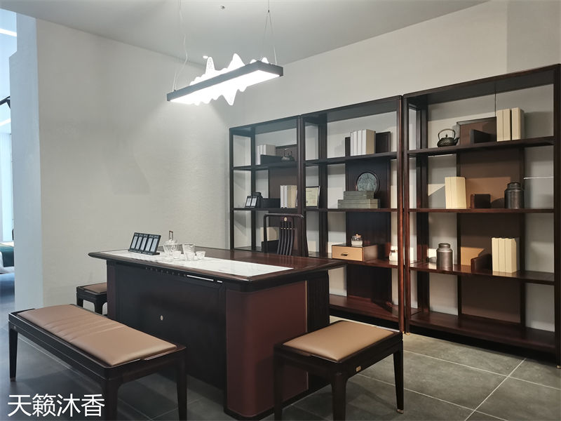 世紀(jì)豪軒·天籟沐香 蘭亭韻-悅系列時尚輕奢新中式風(fēng)格愛里古夷蘇木家具展廳實(shí)拍