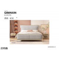 啟明鑫簡(jiǎn)奢家具，南康櫸木家具，簡(jiǎn)歐家具，香檳色歐式簡(jiǎn)奢套房，江西啟明家具廠家