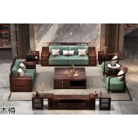 南康國潮新中式風格家具，江西烏金木家具，木樽家具東奢系列烏金木套房生產廠家